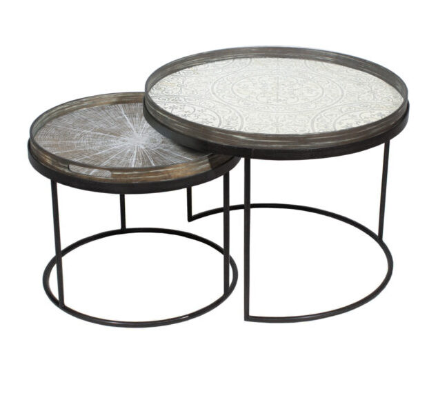 Round Tray Coffee Table Set S L, Round Tray Coffee Table Set