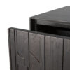 Teak Mosaic TV cupboard - 1 flip-down door - 2 drawers - varnished - Image 2