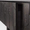 Teak Mosaic TV cupboard - 1 flip-down door - 2 drawers - varnished - Image 3