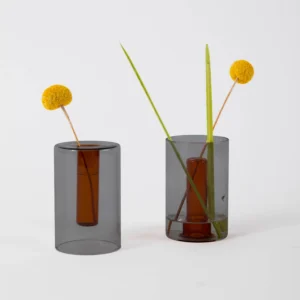 Sm. Reversible Vase | Smoke / Amber