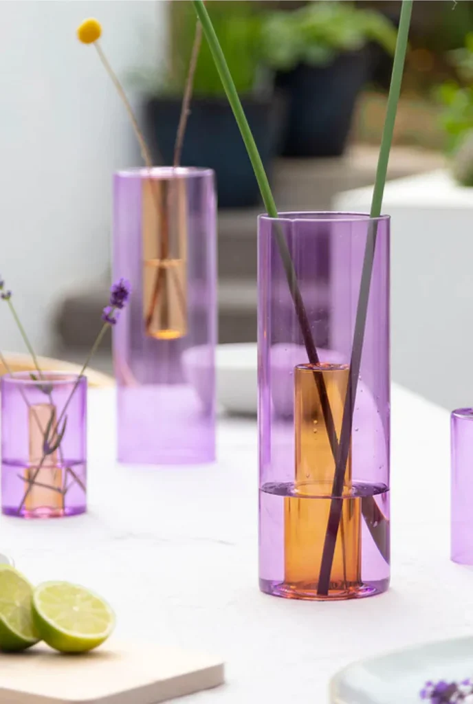 Lg. Reversible Vase | Lilac/Peach - Image 10