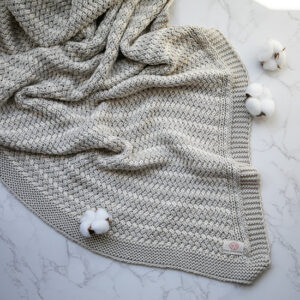 Tara organic Cotton Knit Throw | Silver