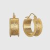 Whimsical Spirit White Topaz Bold Hoop Earrings