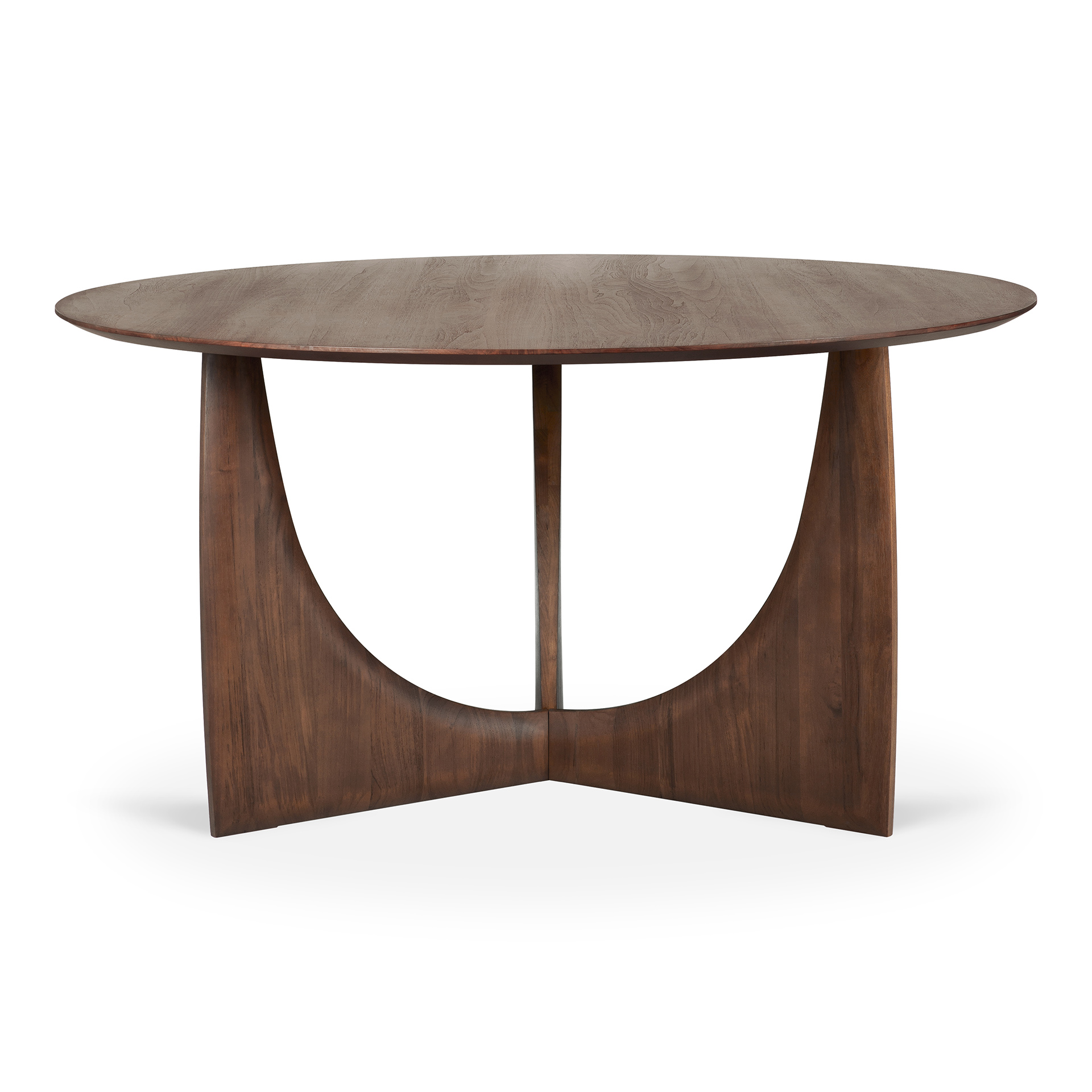 Teak Brown Geometric dining table - Image 8