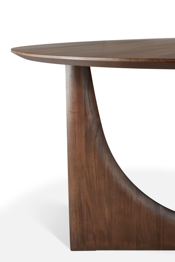 Teak Brown Geometric dining table - Image 7