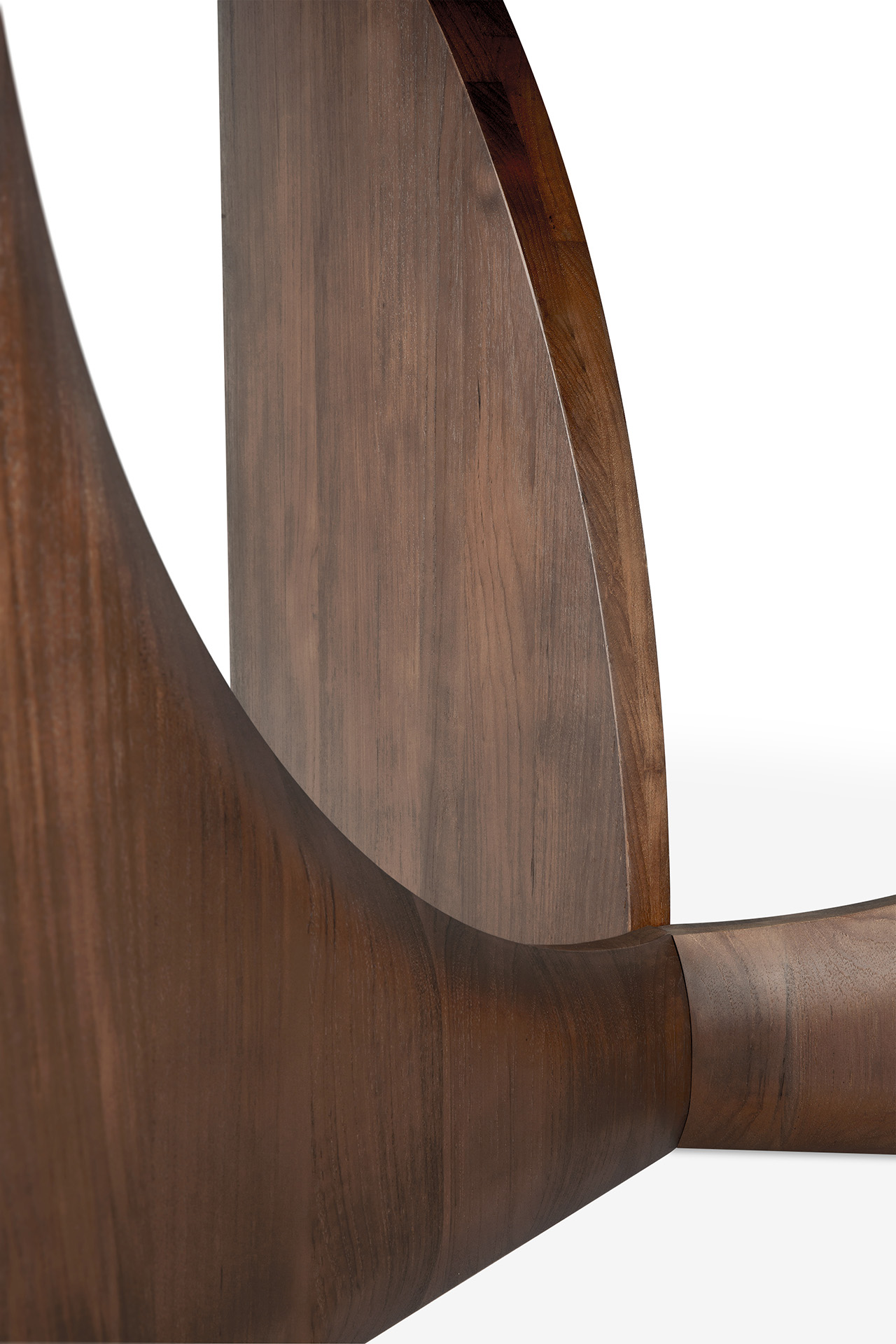 Teak Brown Geometric dining table - Image 5