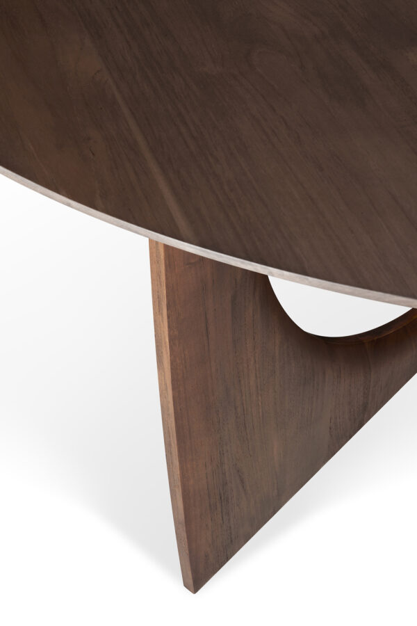 Teak Brown Geometric dining table - Image 4