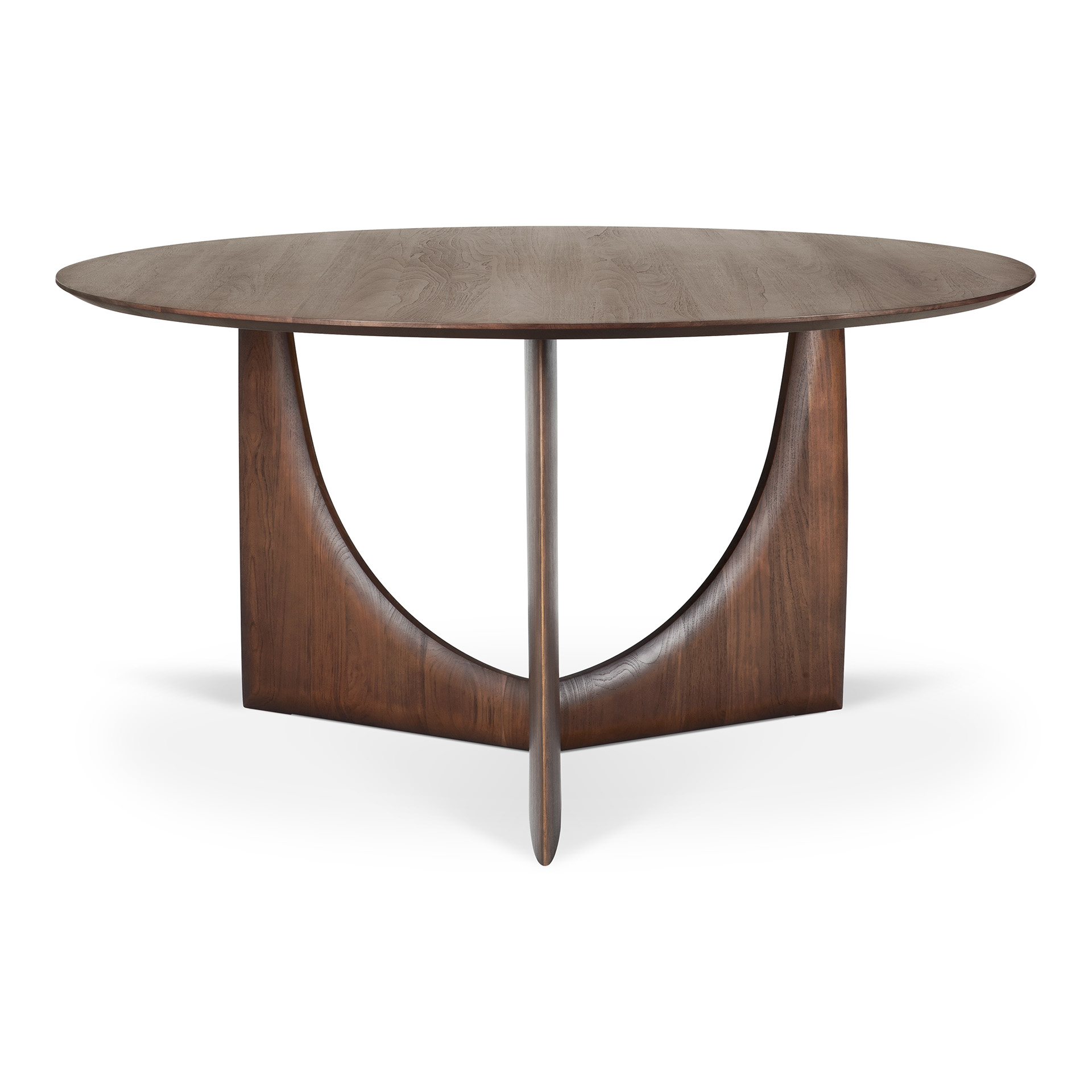 Teak Brown Geometric dining table - Image 3