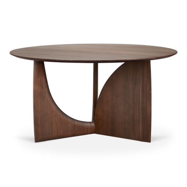 Teak Brown Geometric dining table - Image 2
