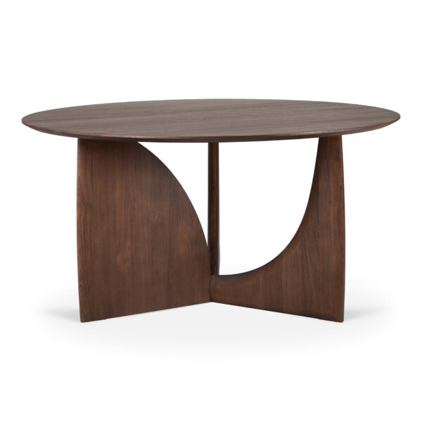 Teak Brown Geometric dining table