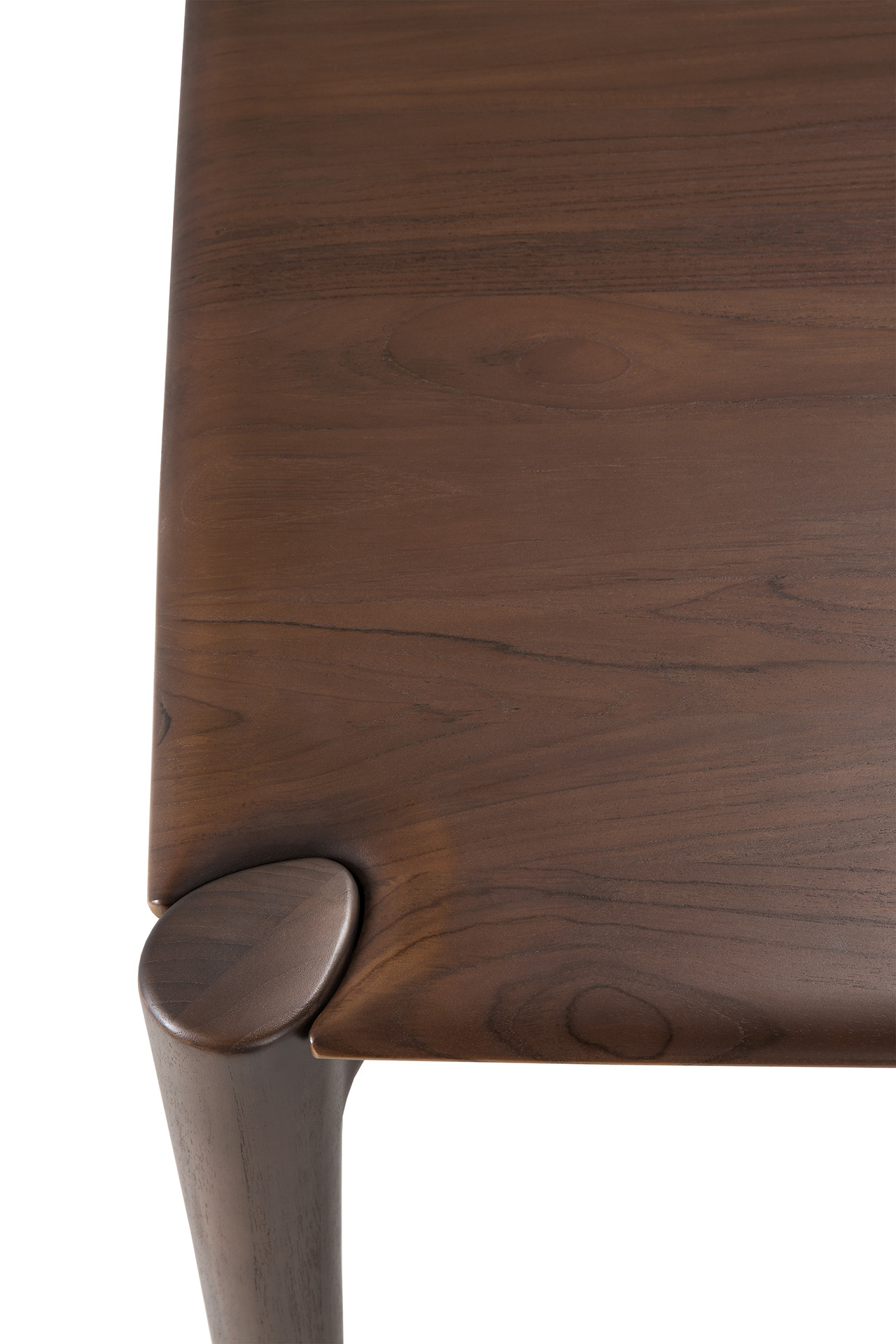 Teak Brown PI Dining Table 63" - Image 5