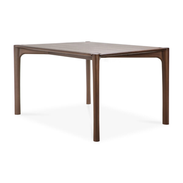 Teak Brown PI Dining Table 63"