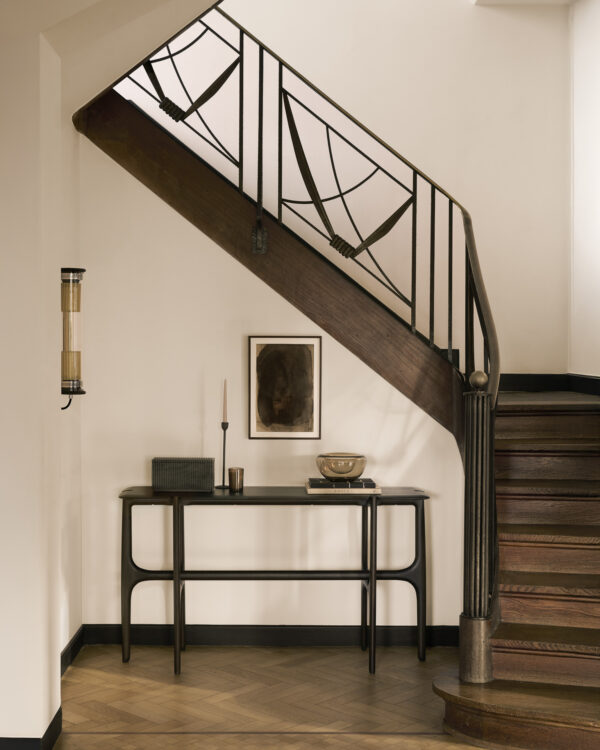 Varnished Mahogany PI console table 55 - Image 6
