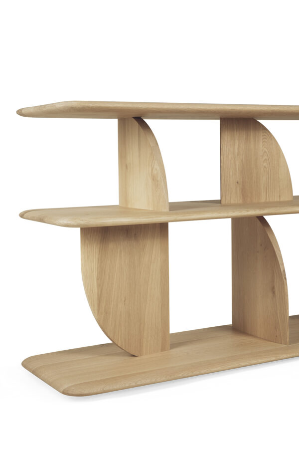 Oak Geometric sofa console - Image 3