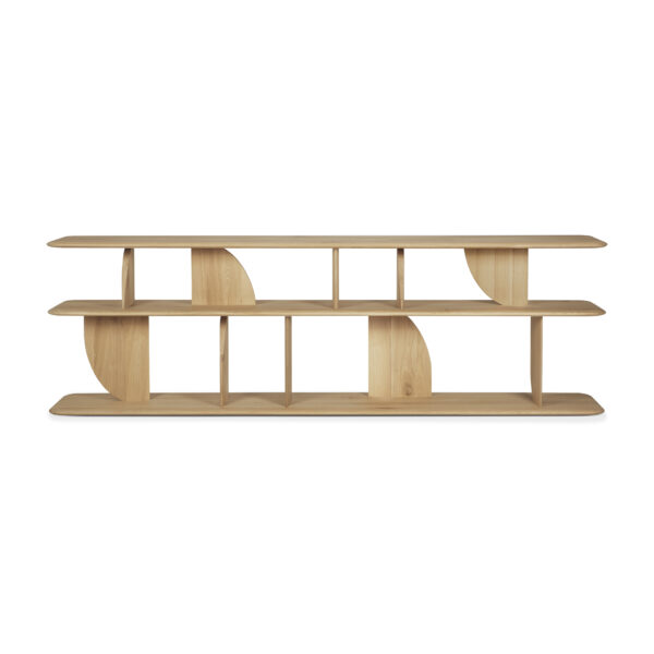 Oak Geometric sofa console - Image 2