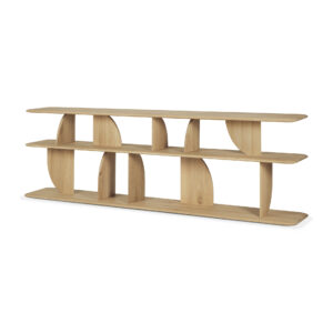 Oak Geometric sofa console