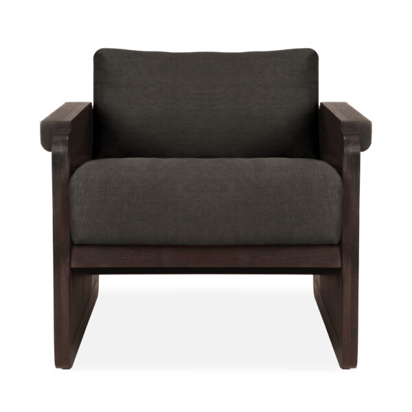 Panel Lounge Chair | Grey Linen - Image 2