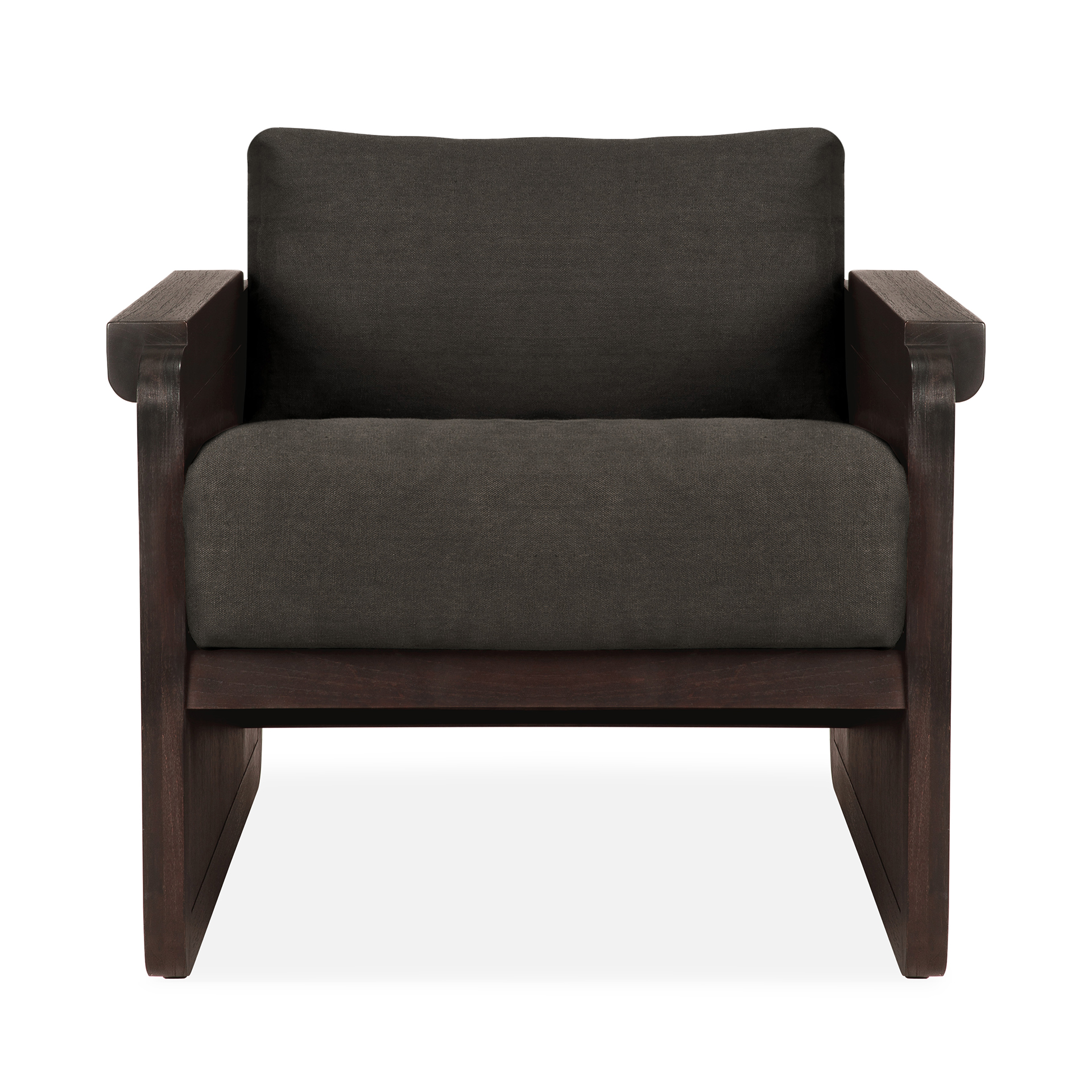 Panel Lounge Chair | Grey Linen - Image 2
