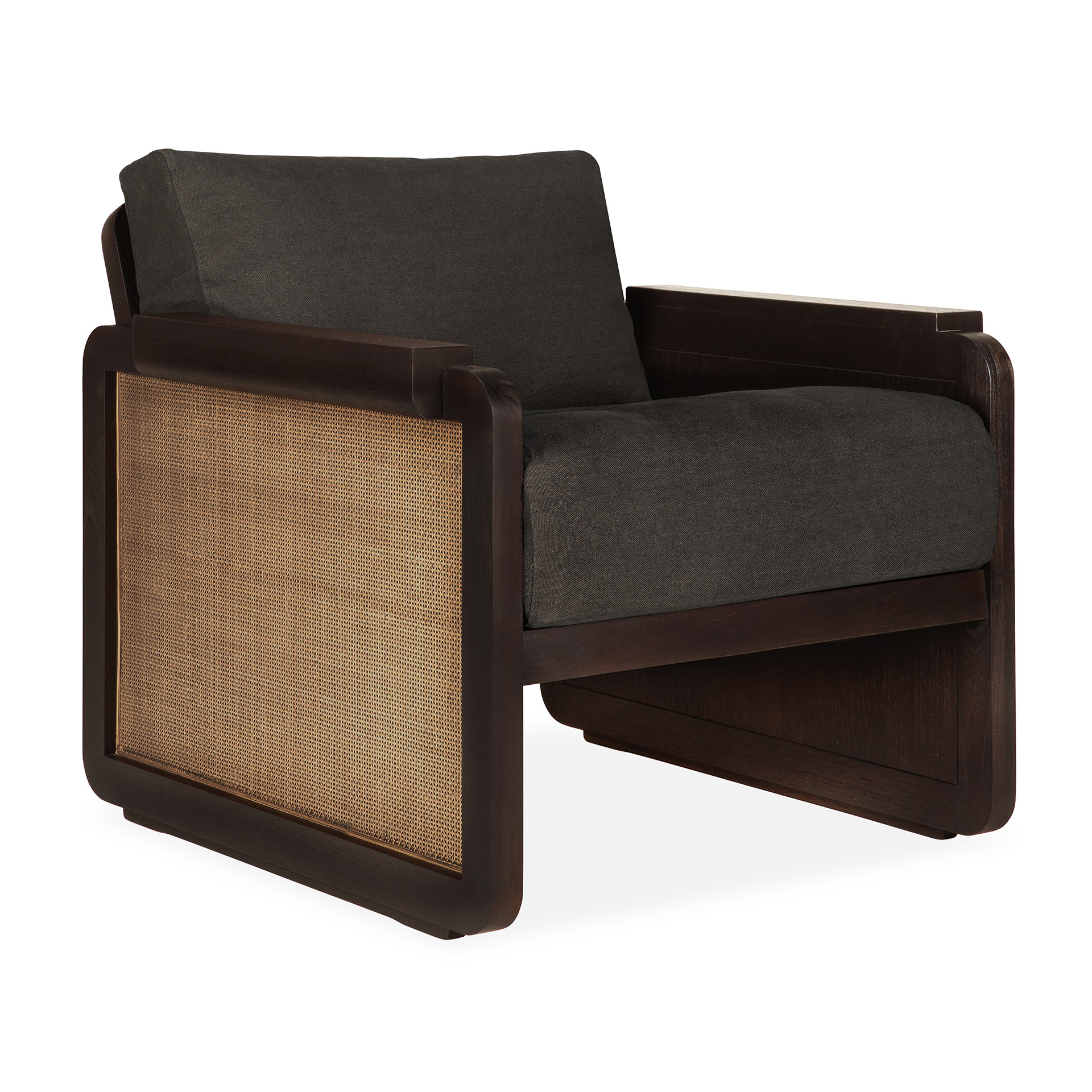 Panel Lounge Chair | Grey Linen