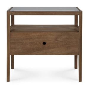 Teak Spindle bedside table | 1 drawer