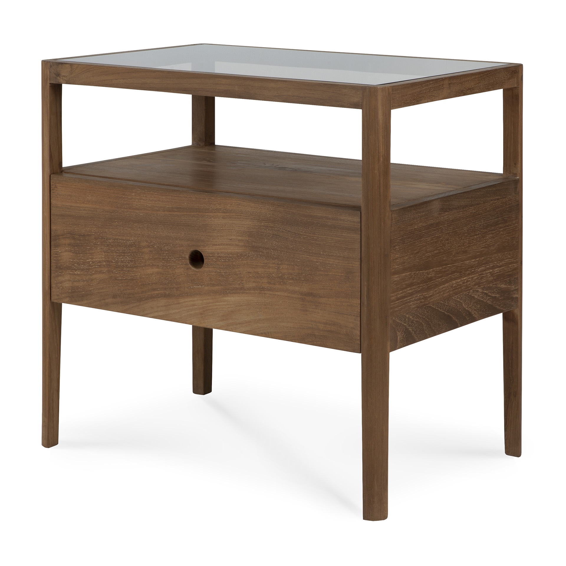 Teak Spindle bedside table | 1 drawer - Image 2