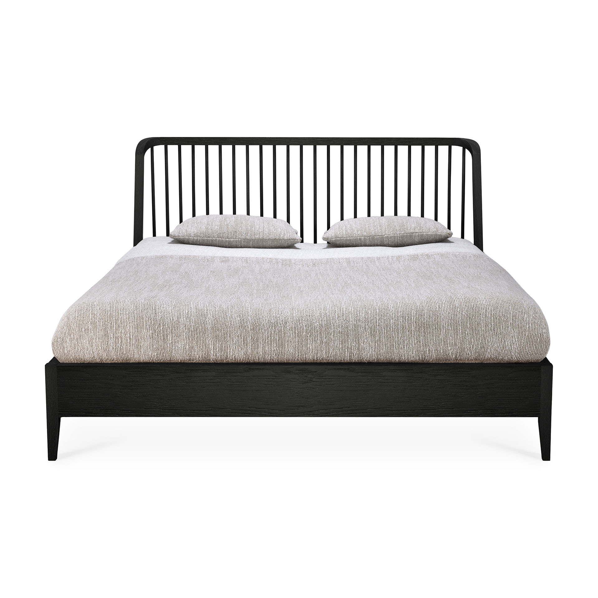Oak Black Spindle bed | US King size
