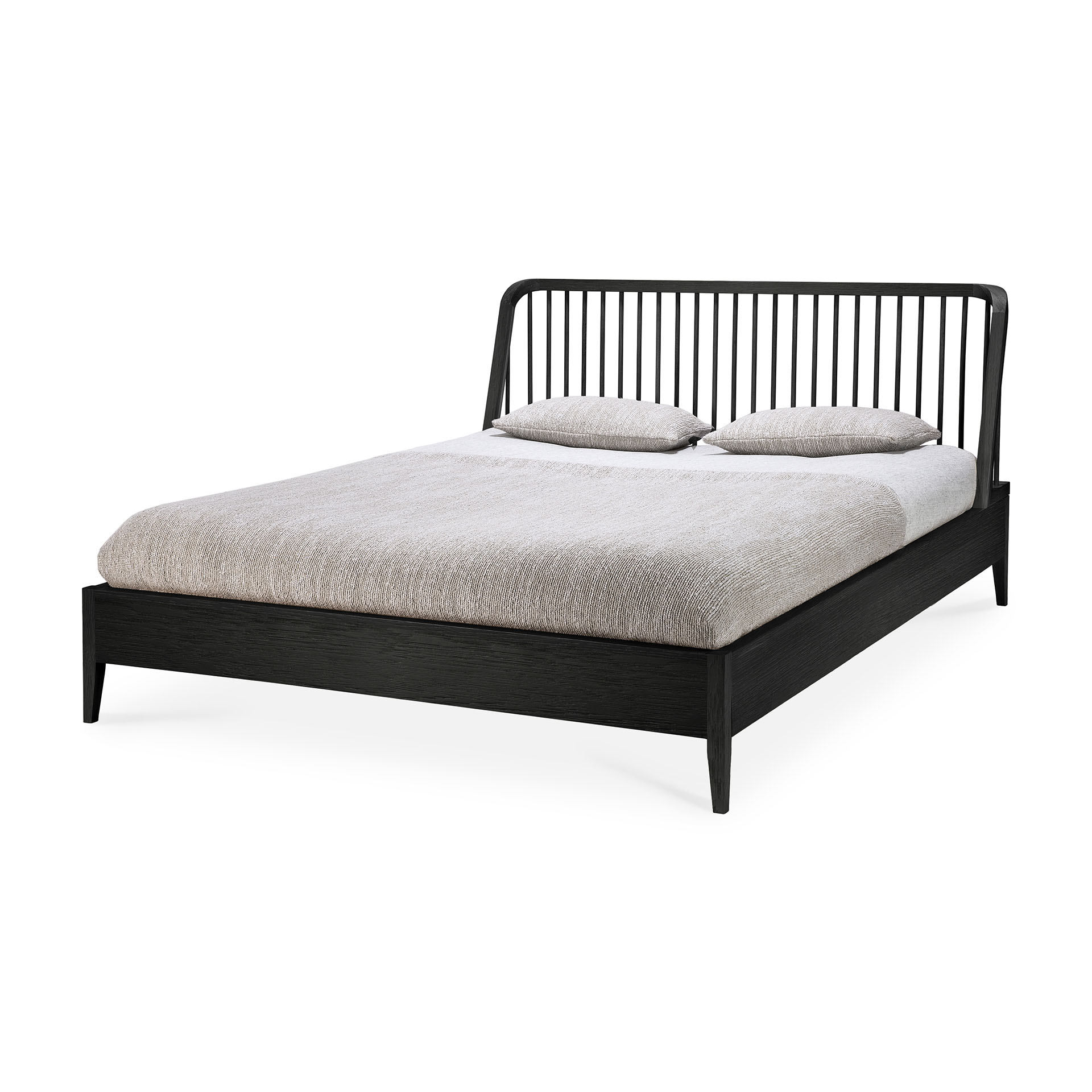 Oak Black Spindle bed | US King size - Image 2