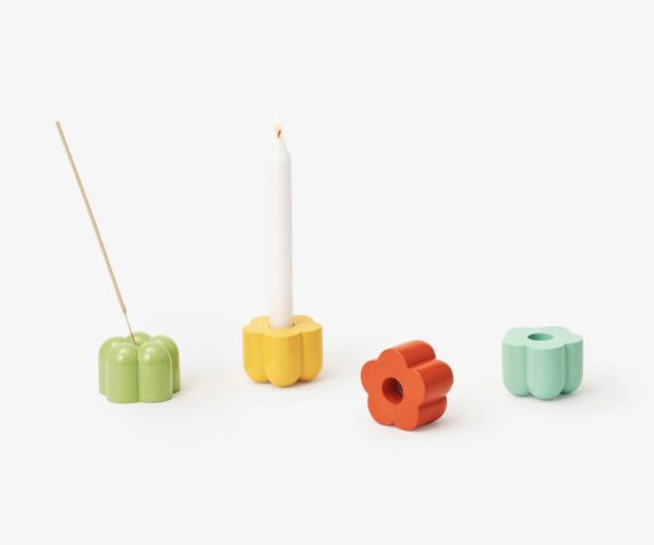 Poppy Candle & Incense Holder | Red - Image 2