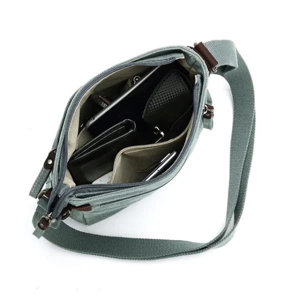Campbell canvas bag | Turquoise - Image 2