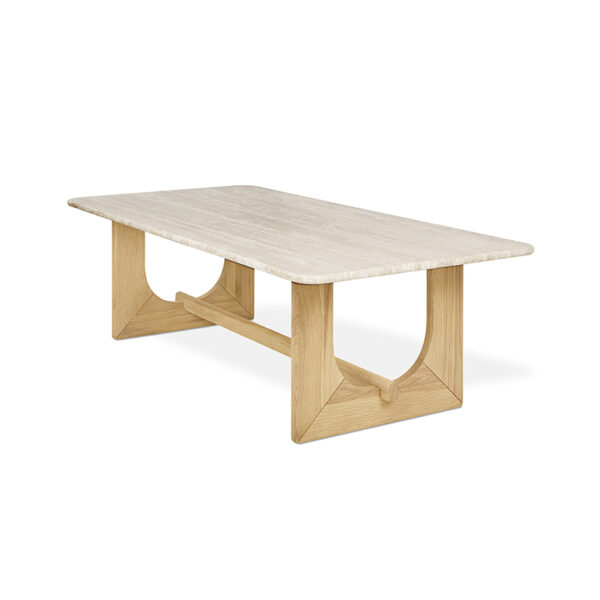 Portico Rectangle Coffee Table | White Oak