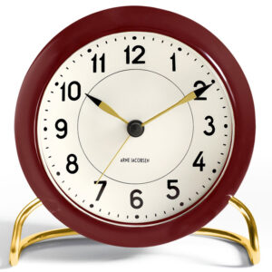 Arne Jacobsen Clock | Burgundy