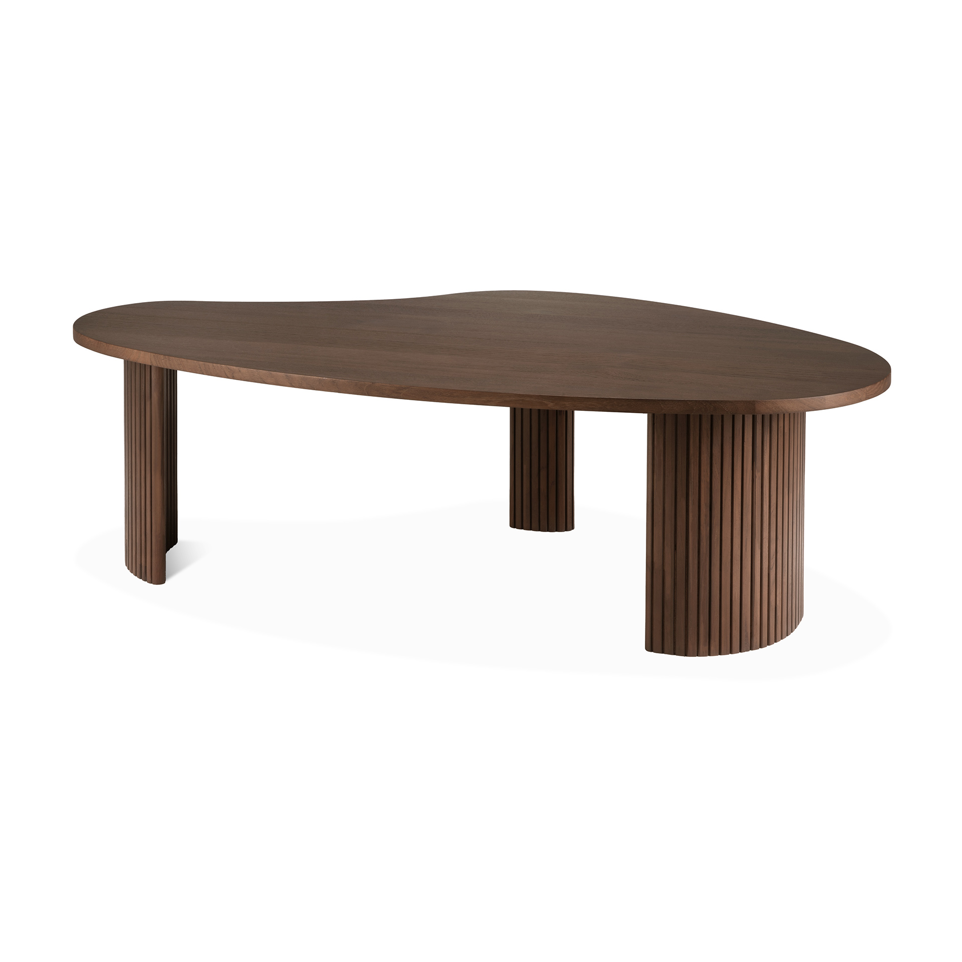 Teak Boomerang brown coffee table - Image 2