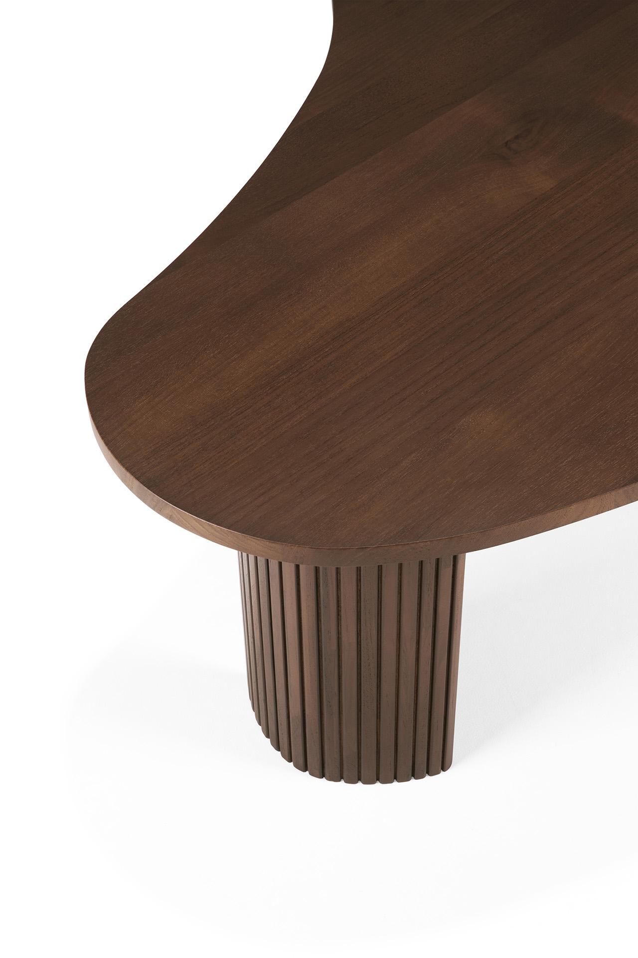 Teak Boomerang brown coffee table - Image 3
