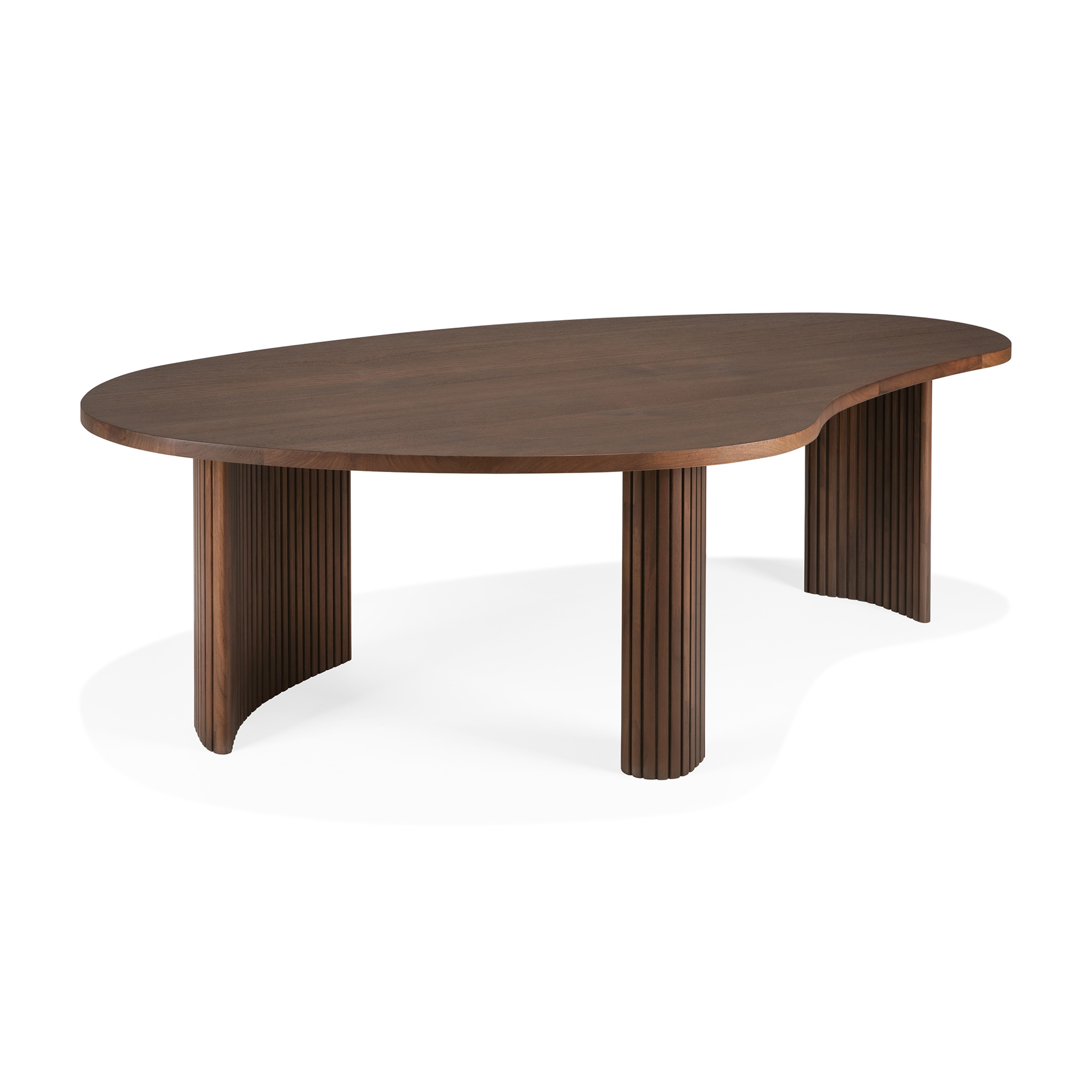 Teak Boomerang brown coffee table