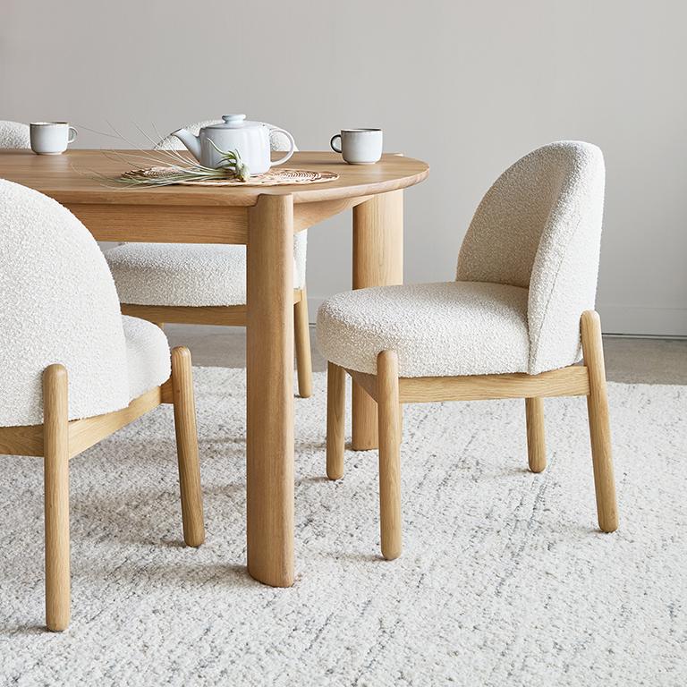 Malloy Dining Chair | Lundy Truffle | Walnut - Image 4