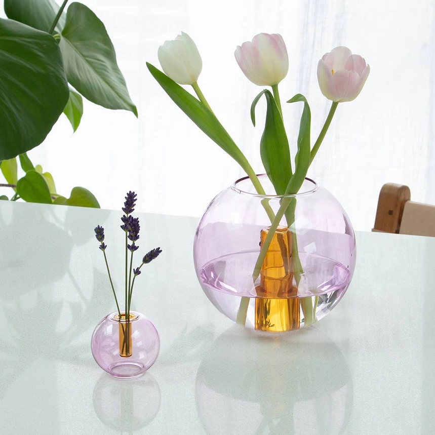 Medium Bubble Vase | blue/ Yellow - Image 4