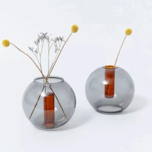 Medium Bubble Vase | Smoke/ Amber