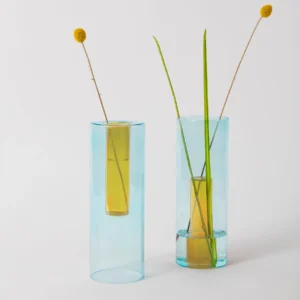 Lg. Reversible Vase | Blue/Yellow