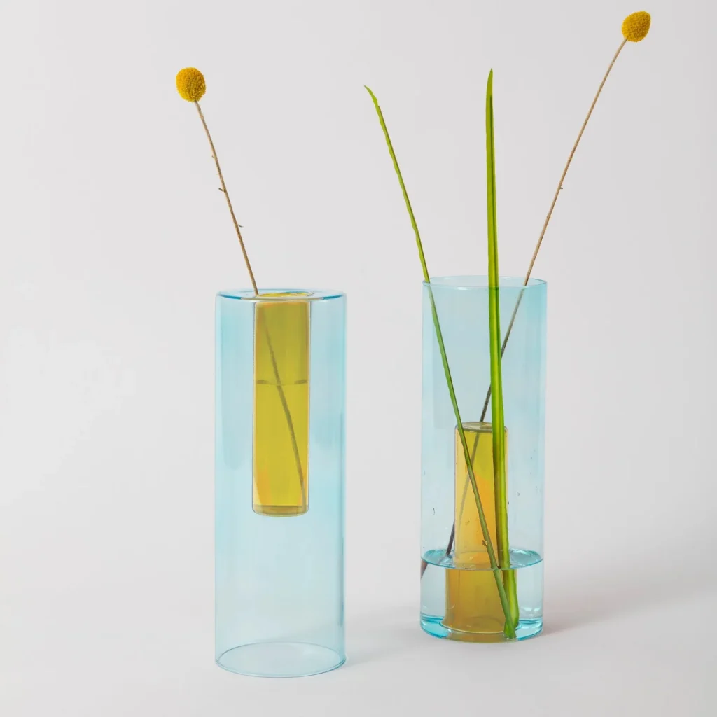 Lg. Reversible Vase | Blue/Yellow
