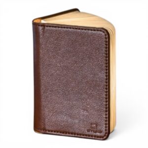 Mini Book Light | Brown leather