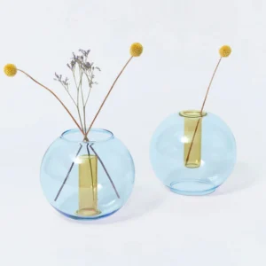 Medium Bubble Vase | blue/ Yellow