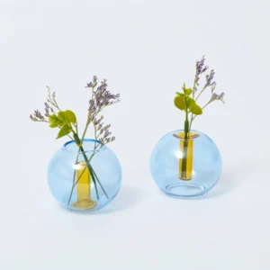 Mini Bubble Vase | Blue / Yellow