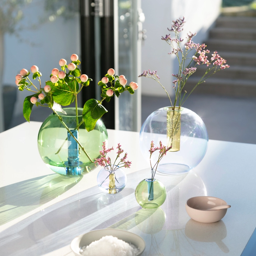 Medium Bubble Vase | blue/ Yellow - Image 6